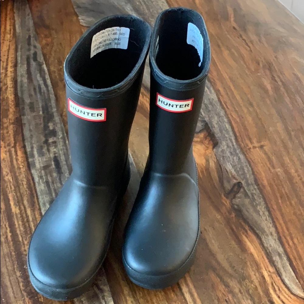 Hunter Matte Black Rainboots - Toddler Boys
